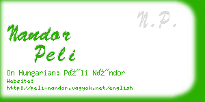 nandor peli business card